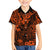 Hawaii King Kamehameha Family Matching Short Sleeve Bodycon Dress and Hawaiian Shirt Polynesian Pattern Orange Version LT01 Son's Shirt Orange - Polynesian Pride