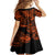 Hawaii King Kamehameha Kid Short Sleeve Dress Polynesian Pattern Orange Version LT01 - Polynesian Pride