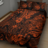 Hawaii King Kamehameha Quilt Bed Set Polynesian Pattern Orange Version LT01 - Polynesian Pride