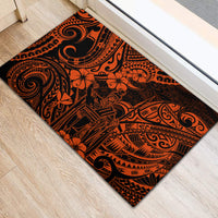 Hawaii King Kamehameha Rubber Doormat Polynesian Pattern Orange Version LT01 - Polynesian Pride