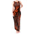 Hawaii King Kamehameha Tank Maxi Dress Polynesian Pattern Orange Version LT01 Women Orange - Polynesian Pride