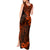 Hawaii King Kamehameha Tank Maxi Dress Polynesian Pattern Orange Version LT01 - Polynesian Pride