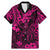 Hawaii King Kamehameha Family Matching Mermaid Dress and Hawaiian Shirt Polynesian Pattern Pink Version LT01 Dad's Shirt - Short Sleeve Pink - Polynesian Pride