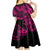 Hawaii King Kamehameha Kid Short Sleeve Dress Polynesian Pattern Pink Version LT01 - Polynesian Pride