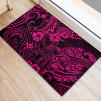 Hawaii King Kamehameha Rubber Doormat Polynesian Pattern Pink Version LT01 - Polynesian Pride