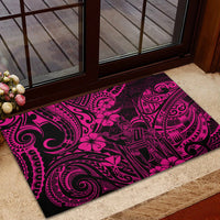 Hawaii King Kamehameha Rubber Doormat Polynesian Pattern Pink Version LT01 - Polynesian Pride