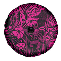 Hawaii King Kamehameha Spare Tire Cover Polynesian Pattern Pink Version LT01 - Polynesian Pride