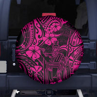 Hawaii King Kamehameha Spare Tire Cover Polynesian Pattern Pink Version LT01 - Polynesian Pride