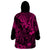 Hawaii King Kamehameha Wearable Blanket Hoodie Polynesian Pattern Pink Version LT01 - Polynesian Pride