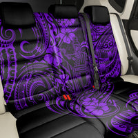 Hawaii King Kamehameha Back Car Seat Cover Polynesian Pattern Purple Version