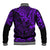 Hawaii King Kamehameha Baseball Jacket Polynesian Pattern Purple Version LT01 - Polynesian Pride