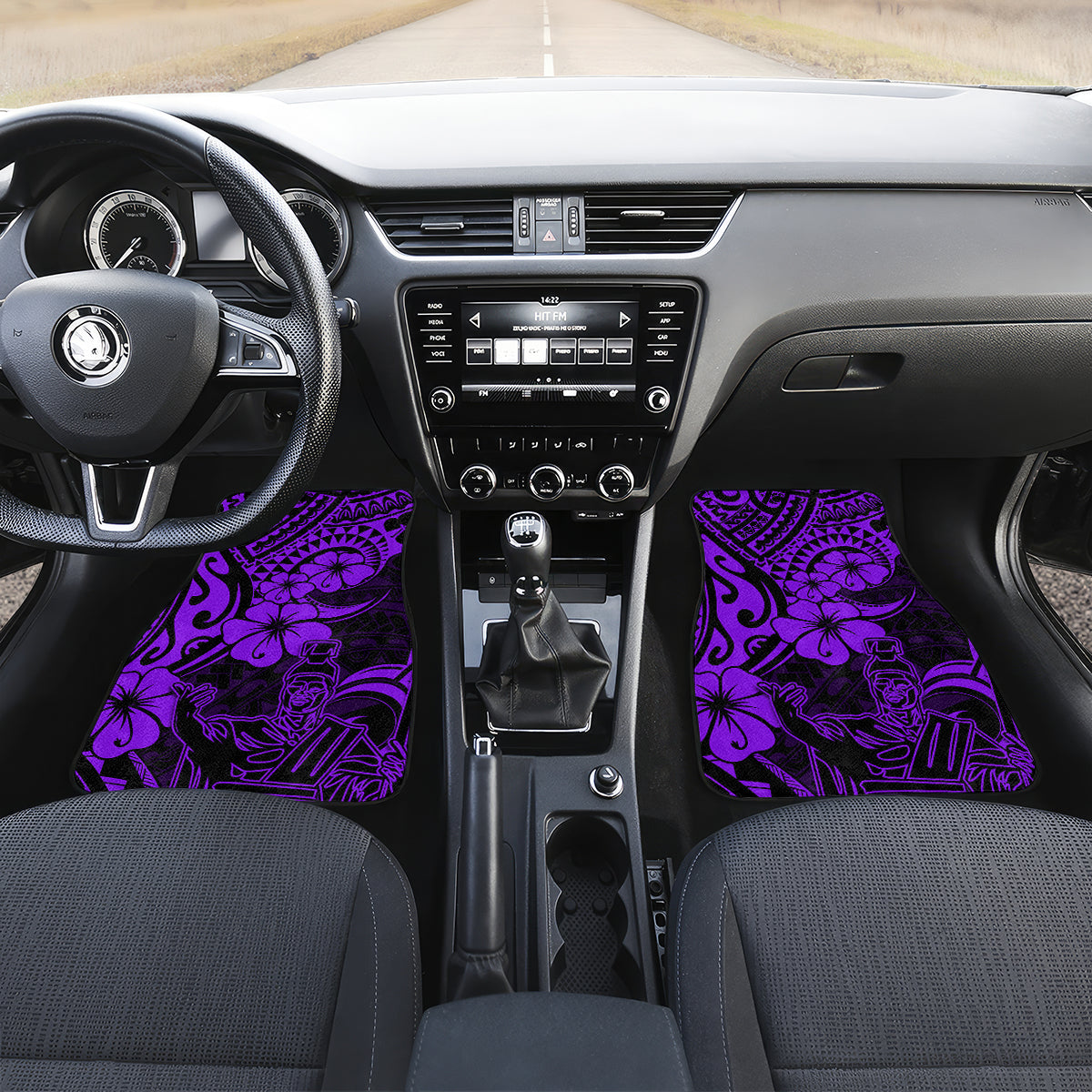 Hawaii King Kamehameha Car Mats Polynesian Pattern Purple Version LT01 - Polynesian Pride
