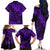 Hawaii King Kamehameha Family Matching Off Shoulder Long Sleeve Dress and Hawaiian Shirt Polynesian Pattern Purple Version LT01 - Polynesian Pride