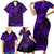 Hawaii King Kamehameha Family Matching Short Sleeve Bodycon Dress and Hawaiian Shirt Polynesian Pattern Purple Version LT01 - Polynesian Pride