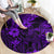 Hawaii King Kamehameha Round Carpet Polynesian Pattern Purple Version LT01 - Polynesian Pride