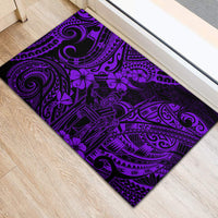 Hawaii King Kamehameha Rubber Doormat Polynesian Pattern Purple Version LT01 - Polynesian Pride