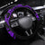 Hawaii King Kamehameha Steering Wheel Cover Polynesian Pattern Purple Version