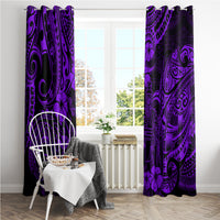 Hawaii King Kamehameha Window Curtain Polynesian Pattern Purple Version LT01 - Polynesian Pride