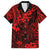 Hawaii King Kamehameha Family Matching Long Sleeve Bodycon Dress and Hawaiian Shirt Polynesian Pattern Red Version LT01 Dad's Shirt - Short Sleeve Red - Polynesian Pride