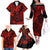 Hawaii King Kamehameha Family Matching Off Shoulder Long Sleeve Dress and Hawaiian Shirt Polynesian Pattern Red Version LT01 - Polynesian Pride