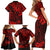 Hawaii King Kamehameha Family Matching Short Sleeve Bodycon Dress and Hawaiian Shirt Polynesian Pattern Red Version LT01 - Polynesian Pride