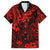 Hawaii King Kamehameha Family Matching Short Sleeve Bodycon Dress and Hawaiian Shirt Polynesian Pattern Red Version LT01 Dad's Shirt - Short Sleeve Red - Polynesian Pride