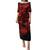 Hawaii King Kamehameha Puletasi Polynesian Pattern Red Version LT01 Long Dress Red - Polynesian Pride