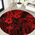 Hawaii King Kamehameha Round Carpet Polynesian Pattern Red Version LT01 Red - Polynesian Pride