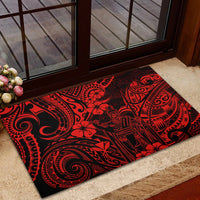 Hawaii King Kamehameha Rubber Doormat Polynesian Pattern Red Version LT01 - Polynesian Pride