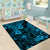 Hawaii King Kamehameha Area Rug Polynesian Pattern Sky Blue Version LT01 - Polynesian Pride