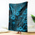 Hawaii King Kamehameha Blanket Polynesian Pattern Sky Blue Version LT01 Blue - Polynesian Pride