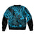 Hawaii King Kamehameha Bomber Jacket Polynesian Pattern Sky Blue Version LT01 - Polynesian Pride