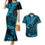 Hawaii King Kamehameha Couples Matching Mermaid Dress and Hawaiian Shirt Polynesian Pattern Sky Blue Version LT01 Blue - Polynesian Pride