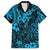 Hawaii King Kamehameha Family Matching Puletasi Dress and Hawaiian Shirt Polynesian Pattern Sky Blue Version LT01 Dad's Shirt - Short Sleeve Blue - Polynesian Pride