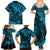 Hawaii King Kamehameha Family Matching Summer Maxi Dress and Hawaiian Shirt Polynesian Pattern Sky Blue Version LT01 - Polynesian Pride