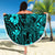 Hawaii King Kamehameha Beach Blanket Polynesian Pattern Turquoise Version LT01 - Wonder Print Shop