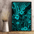 Hawaii King Kamehameha Canvas Wall Art Polynesian Pattern Turquoise Version LT01 - Polynesian Pride