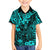 Hawaii King Kamehameha Family Matching Long Sleeve Bodycon Dress and Hawaiian Shirt Polynesian Pattern Turquoise Version LT01 Son's Shirt Turquoise - Polynesian Pride