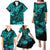 Hawaii King Kamehameha Family Matching Puletasi Dress and Hawaiian Shirt Polynesian Pattern Turquoise Version LT01 - Polynesian Pride