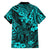 Hawaii King Kamehameha Family Matching Puletasi Dress and Hawaiian Shirt Polynesian Pattern Turquoise Version LT01 - Polynesian Pride