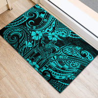 Hawaii King Kamehameha Rubber Doormat Polynesian Pattern Turquoise Version LT01 - Polynesian Pride