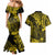 Hawaii King Kamehameha Couples Matching Mermaid Dress and Hawaiian Shirt Polynesian Pattern Yellow Version LT01 - Polynesian Pride