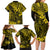 Hawaii King Kamehameha Family Matching Long Sleeve Bodycon Dress and Hawaiian Shirt Polynesian Pattern Yellow Version LT01 - Polynesian Pride