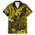 Hawaii King Kamehameha Family Matching Long Sleeve Bodycon Dress and Hawaiian Shirt Polynesian Pattern Yellow Version LT01 Dad's Shirt - Short Sleeve Yellow - Polynesian Pride