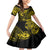 Hawaii King Kamehameha Family Matching Mermaid Dress and Hawaiian Shirt Polynesian Pattern Yellow Version LT01 Daughter's Dress Yellow - Polynesian Pride