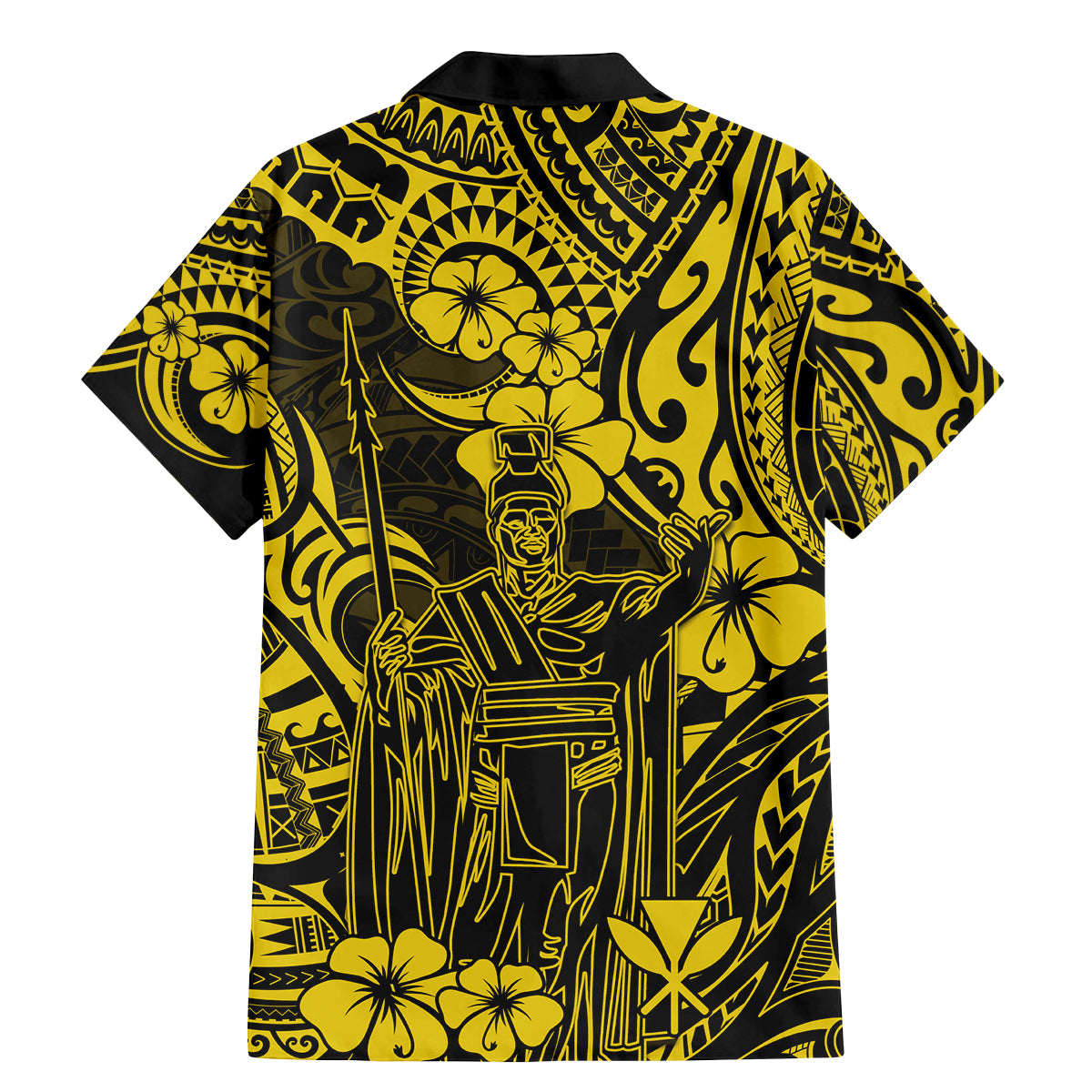 Hawaii King Kamehameha Family Matching Mermaid Dress and Hawaiian Shirt Polynesian Pattern Yellow Version LT01 - Polynesian Pride