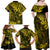 Hawaii King Kamehameha Family Matching Off Shoulder Maxi Dress and Hawaiian Shirt Polynesian Pattern Yellow Version LT01 - Polynesian Pride