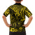 Hawaii King Kamehameha Family Matching Off Shoulder Short Dress and Hawaiian Shirt Polynesian Pattern Yellow Version LT01 - Polynesian Pride