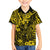 Hawaii King Kamehameha Family Matching Off Shoulder Short Dress and Hawaiian Shirt Polynesian Pattern Yellow Version LT01 Son's Shirt Yellow - Polynesian Pride