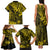 Hawaii King Kamehameha Family Matching Tank Maxi Dress and Hawaiian Shirt Polynesian Pattern Yellow Version LT01 - Polynesian Pride